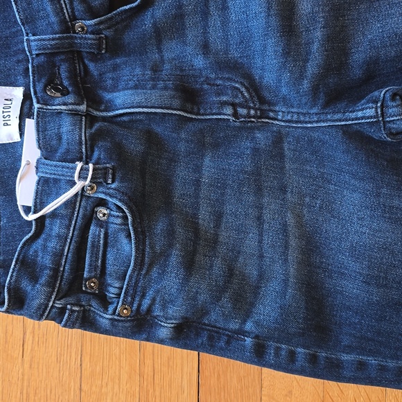 NWT, Pistola, Teagan-Spree, Dark Denim High Rise Front Slit Jeans, Women's 27 - Picture 7 of 16